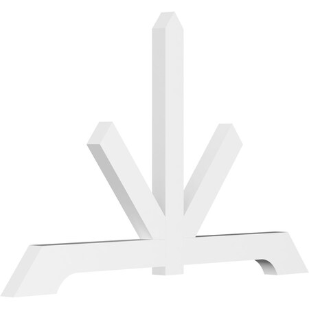 Ekena Millwork Vanguard Architectural Grade PVC Gable Bracket, 96"W x 60"H x 4"D x 6"F, 15/12 Pitch GBP096X60X0406VAN00